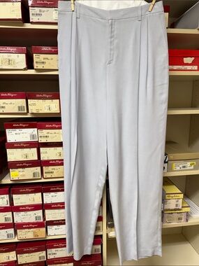 Ellen Tracy 100% silk powder blue trousers